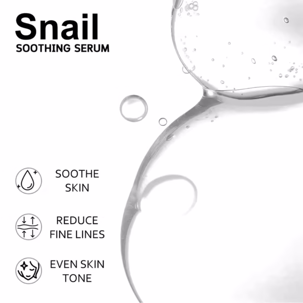 92% Snail Soothing Facial Essence Multi in One Skin Care Hydrating and Moisturizing Face Serum - Image 3