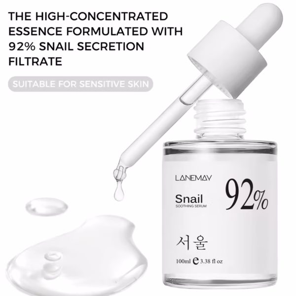 92% Snail Soothing Facial Essence Multi in One Skin Care Hydrating and Moisturizing Face Serum