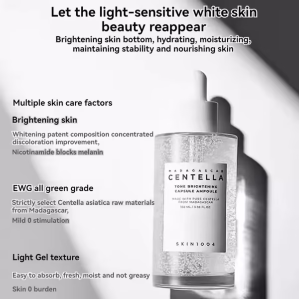 Centella Asiatica Extract Moisturising, Calming & Brightening Facial Essence Capsule Ampoule Daily Skin Care Solution - Image 3