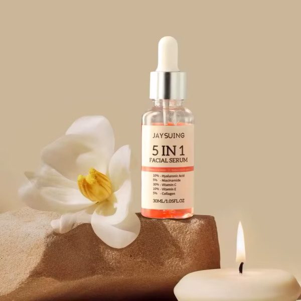 5 In 1 Fade fine lines Firming Face Serum Moisturizing brightning Vitamin C Hyaluronic Acid Facial Serum Shrink Pores Skin Care - Image 2